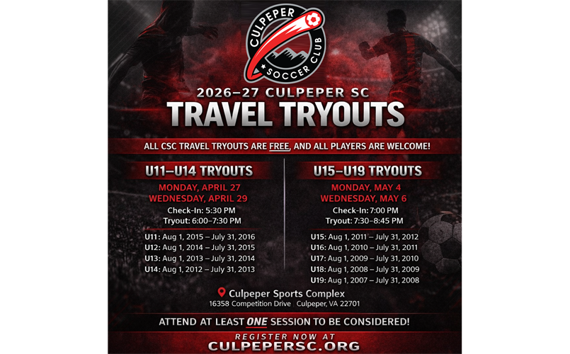 2026-27 Travel Tryout Registration